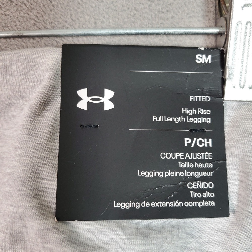 Under Armour Leggings Womens S Gray Logo Full Length High Waist Active Run NEW - Picture 12 of 14